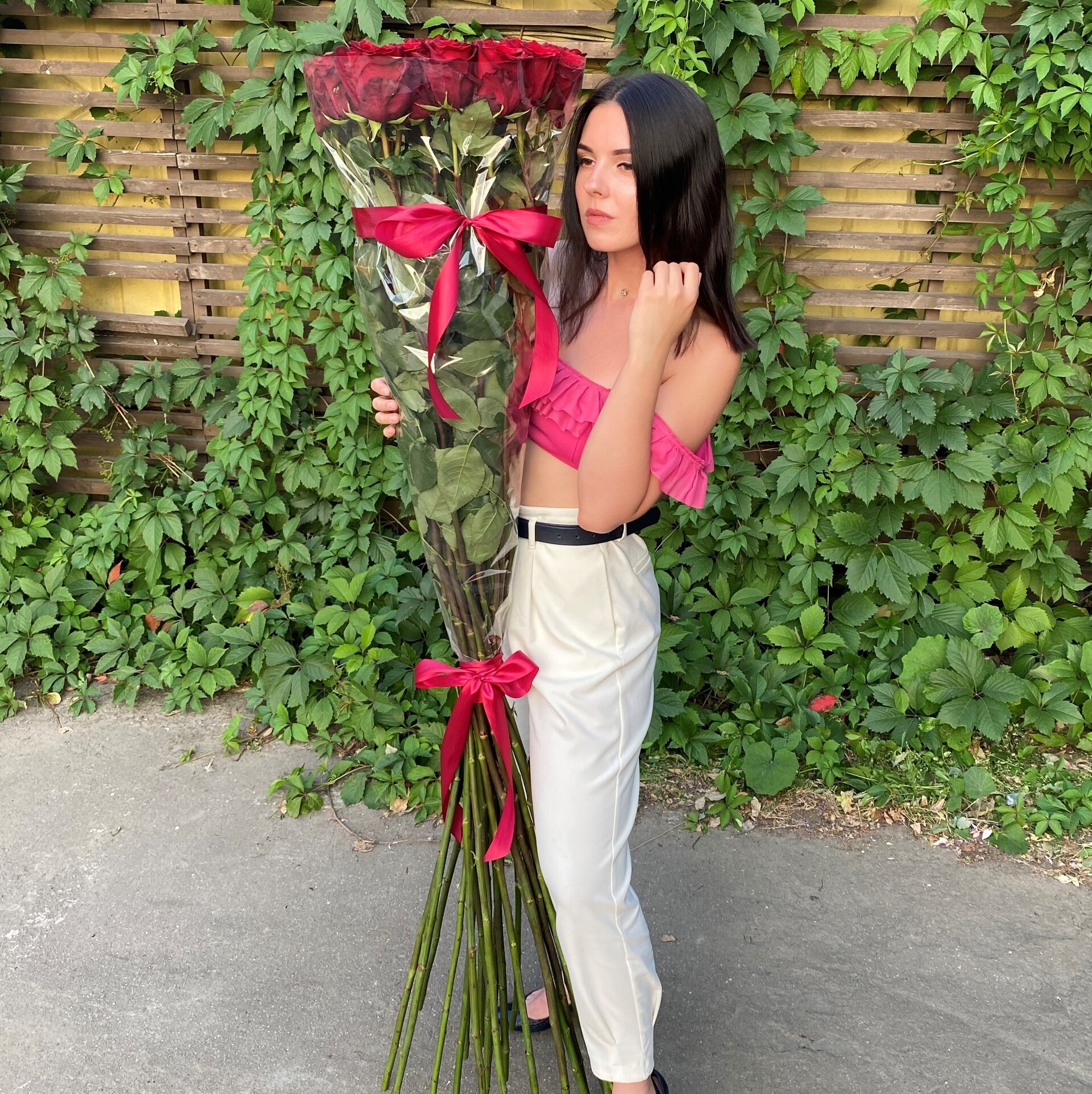 35 роз 170 см Высокие розы 170 см